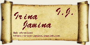 Irina Jamina vizit kartica